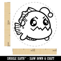 Kawaii Anglerfish Self-Inking Rubber Stamp for Stamping Crafting Planners