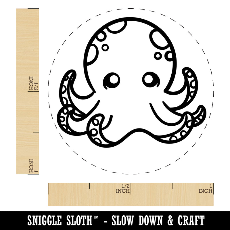 Kawaii Octopus Self-Inking Rubber Stamp for Stamping Crafting Planners