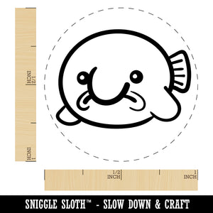 Kawaii Sad Blobfish Self-Inking Rubber Stamp for Stamping Crafting Planners