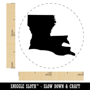 Louisiana State Silhouette Self-Inking Rubber Stamp for Stamping Crafting Planners