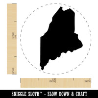 Maine State Silhouette Self-Inking Rubber Stamp for Stamping Crafting Planners