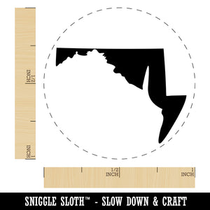 Maryland State Silhouette Self-Inking Rubber Stamp for Stamping Crafting Planners