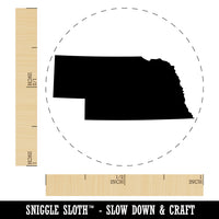 Nebraska State Silhouette Self-Inking Rubber Stamp for Stamping Crafting Planners