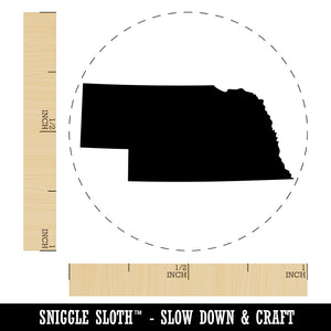 Nebraska State Silhouette Self-Inking Rubber Stamp for Stamping Crafting Planners