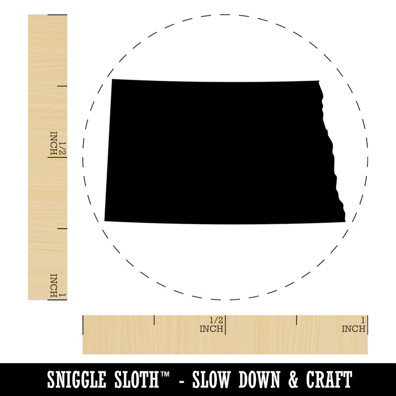 North Dakota State Silhouette Self-Inking Rubber Stamp for Stamping Crafting Planners