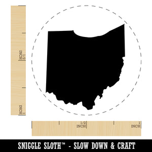 Ohio State Silhouette Self-Inking Rubber Stamp for Stamping Crafting Planners