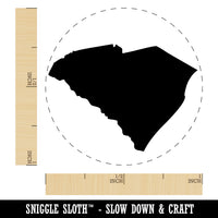 South Carolina State Silhouette Self-Inking Rubber Stamp for Stamping Crafting Planners