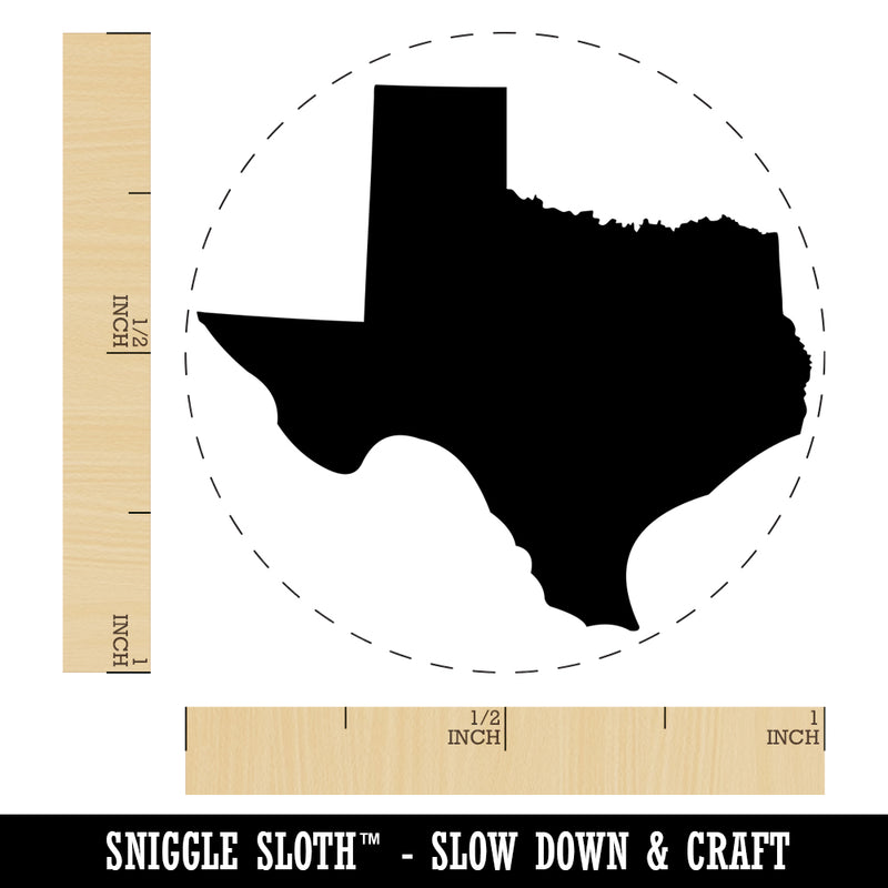 Texas State Silhouette Self-Inking Rubber Stamp for Stamping Crafting Planners