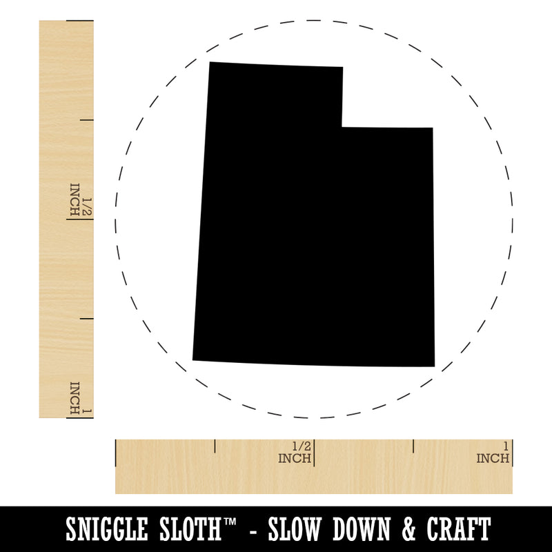 Utah State Silhouette Self-Inking Rubber Stamp for Stamping Crafting Planners