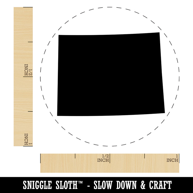 Wyoming State Silhouette Self-Inking Rubber Stamp for Stamping Crafting Planners