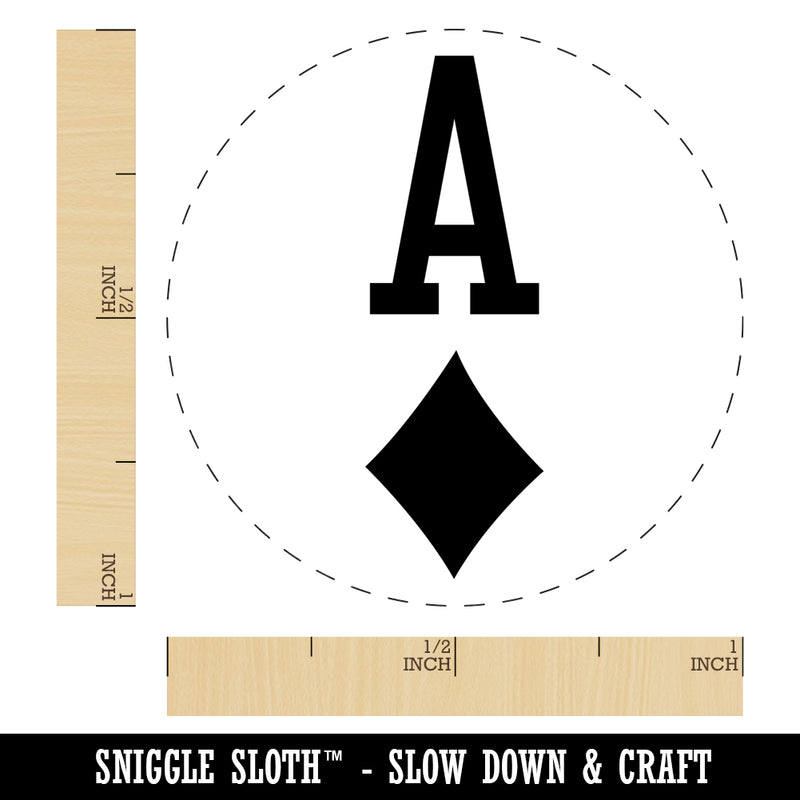 Ace of Diamonds Card Suit Self-Inking Rubber Stamp for Stamping Crafting Planners