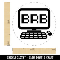 BRB Be Right Back Computer Self-Inking Rubber Stamp for Stamping Crafting Planners