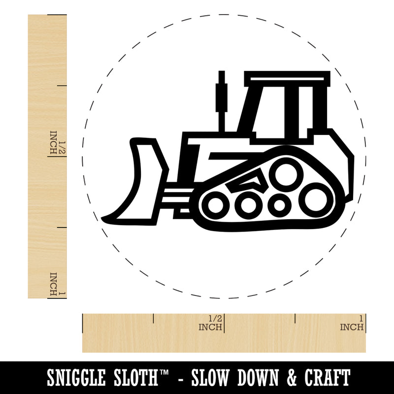 Bulldozer Dozer Construction Vehicle Self-Inking Rubber Stamp for Stamping Crafting Planners