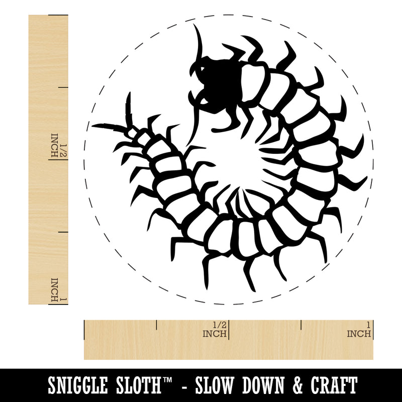 Creepy Crawly Centipede Self-Inking Rubber Stamp for Stamping Crafting Planners