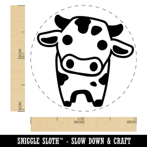 Cute Chibi Spotted Cow Self-Inking Rubber Stamp for Stamping Crafting Planners