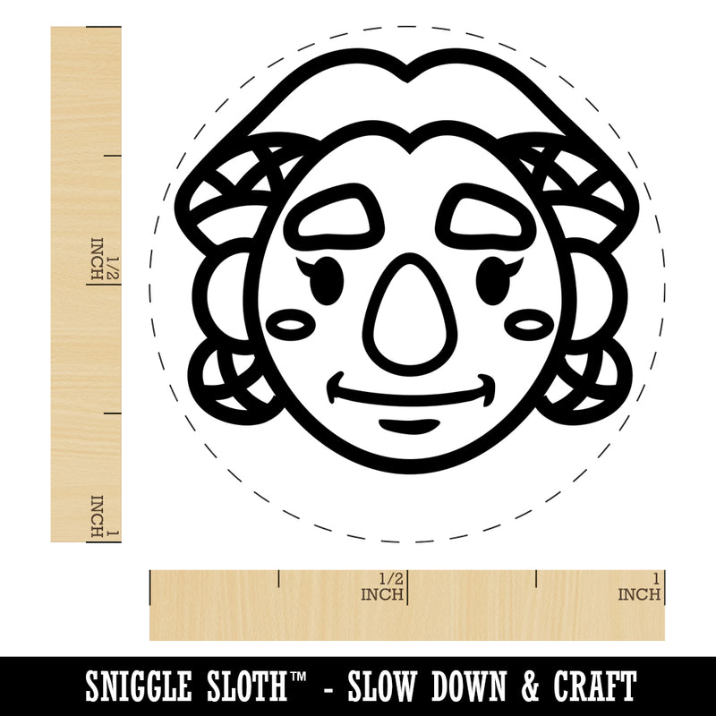 Dwarf Female Character Face Self-Inking Rubber Stamp for Stamping Crafting Planners