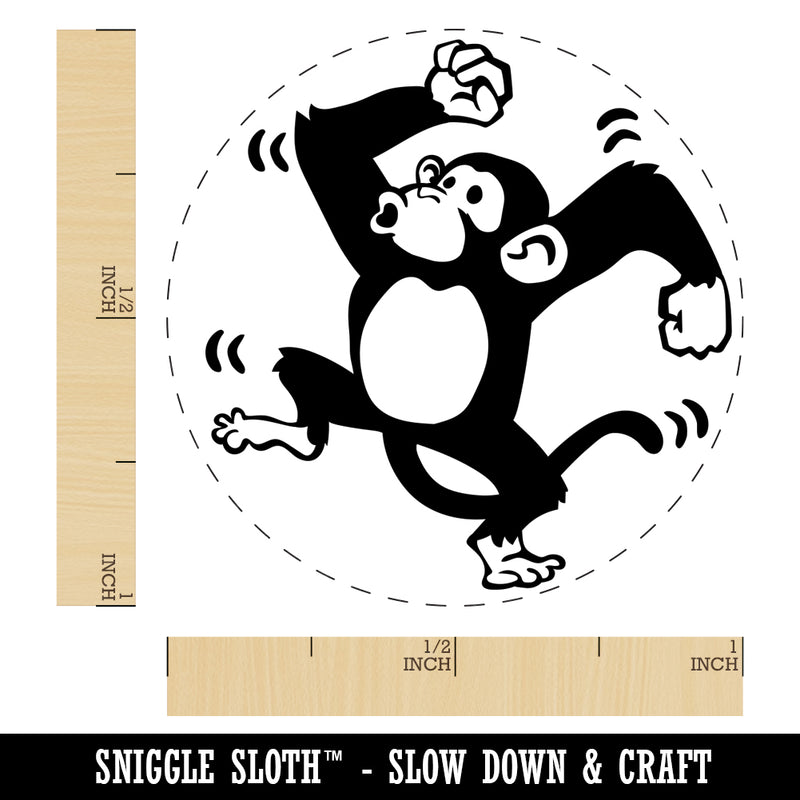 Fun Dancing Monkey Self-Inking Rubber Stamp for Stamping Crafting Planners