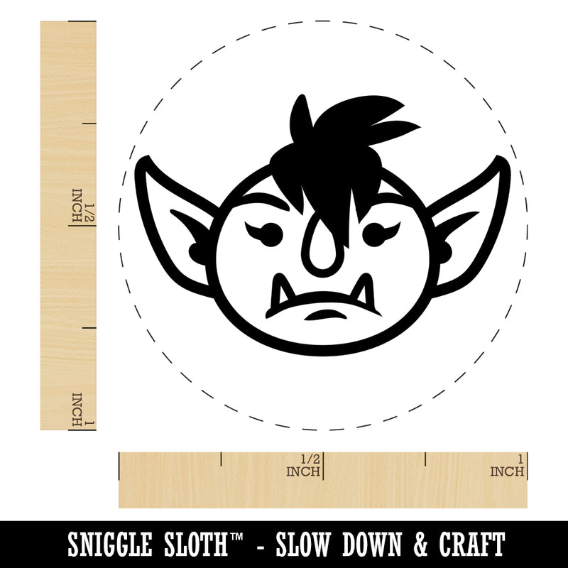 Goblin Female Character Face Self-Inking Rubber Stamp for Stamping Crafting Planners