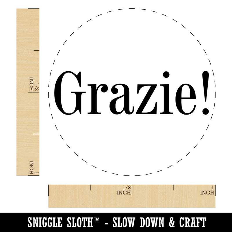 Grazie Italian Thank You Self-Inking Rubber Stamp for Stamping Crafting Planners