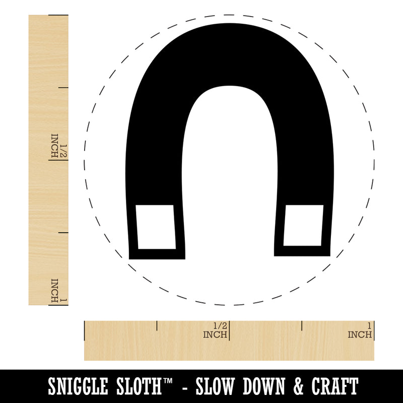 Horseshoe Magnet Self-Inking Rubber Stamp for Stamping Crafting Planners