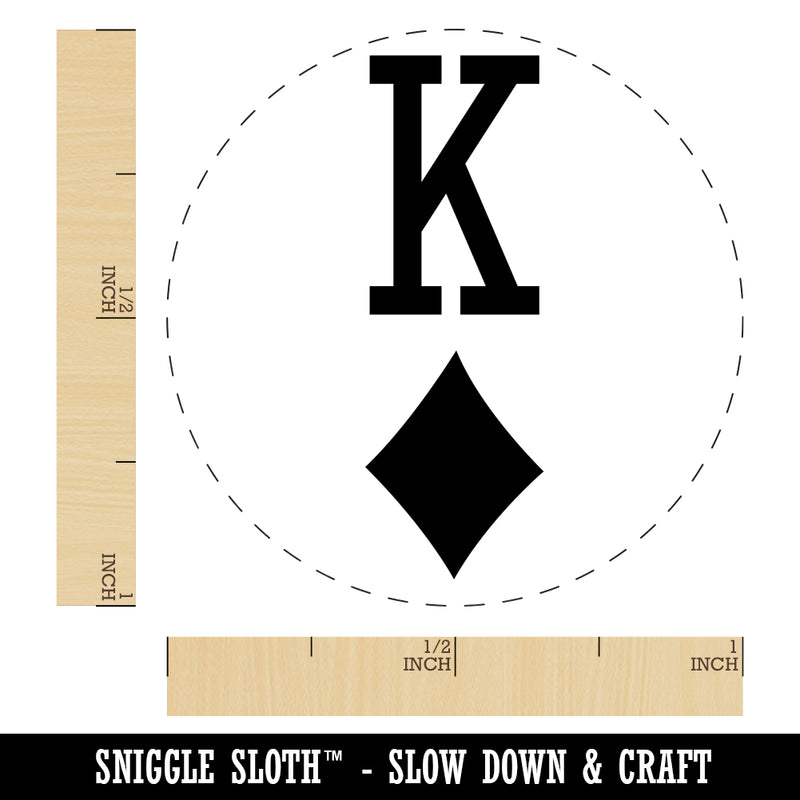 King of Diamonds Card Suit Self-Inking Rubber Stamp for Stamping Crafting Planners