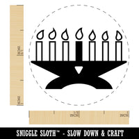 Kwanzaa Kinara with Candles Self-Inking Rubber Stamp for Stamping Crafting Planners