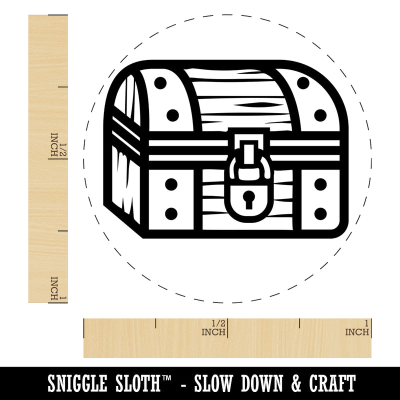 Locked Treasure Chest RPG Loot Self-Inking Rubber Stamp for Stamping Crafting Planners