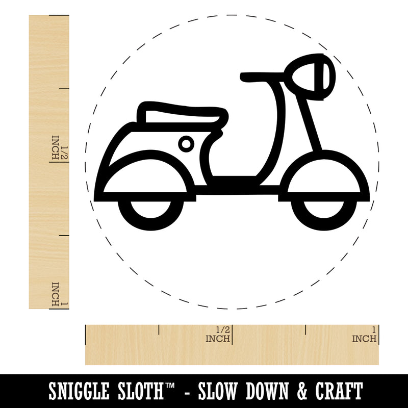 Moped Scooter Motor Vehicle Self-Inking Rubber Stamp for Stamping Crafting Planners