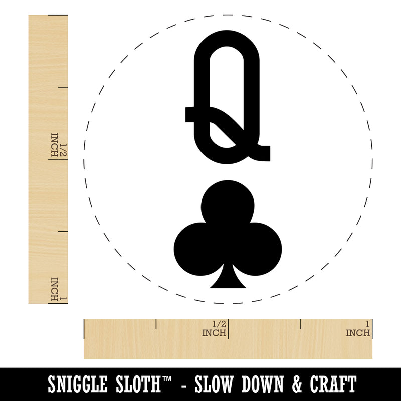 Queen of Clubs Card Suit Self-Inking Rubber Stamp for Stamping Crafting Planners