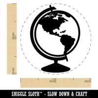 Explorer World Globe of Planet Earth Self-Inking Rubber Stamp for Stamping Crafting Planners