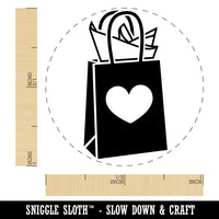 Gift Bag Heart Present Self-Inking Rubber Stamp for Stamping Crafting Planners