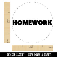 Homework Bold Text Teacher School Self-Inking Rubber Stamp for Stamping Crafting Planners