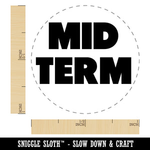 Mid Term Bold Text Teacher School Self-Inking Rubber Stamp for Stamping Crafting Planners