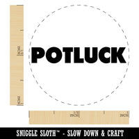 Potluck Bold Text Self-Inking Rubber Stamp for Stamping Crafting Planners