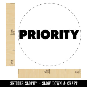 Priority Bold Text Self-Inking Rubber Stamp for Stamping Crafting Planners