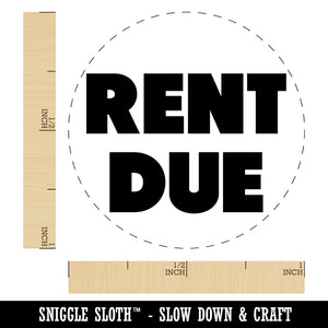 Rent Due Bold Text Bill Self-Inking Rubber Stamp for Stamping Crafting Planners