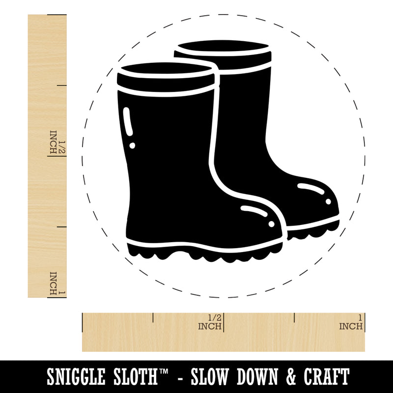 Rubber Rain Boots Self-Inking Rubber Stamp for Stamping Crafting Planners