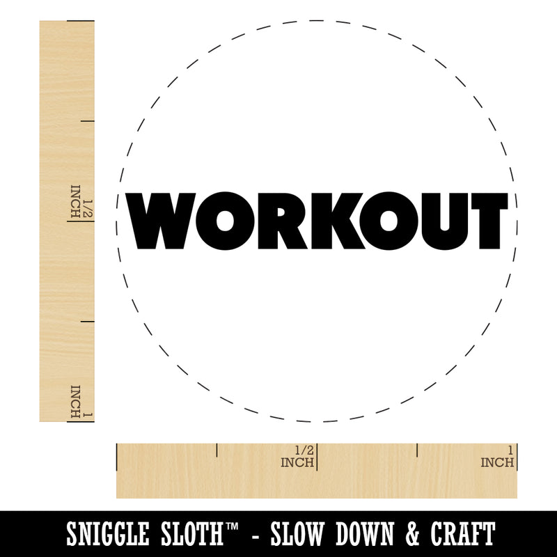 Workout Bold Text Gym Exercise Self-Inking Rubber Stamp for Stamping Crafting Planners