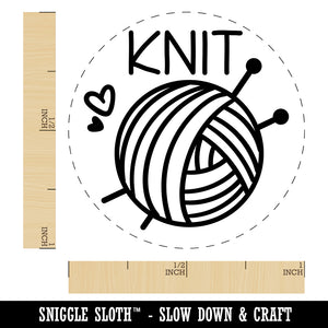 Ball Of Yarn Knit Knitting Self-Inking Rubber Stamp for Stamping Crafting Planners