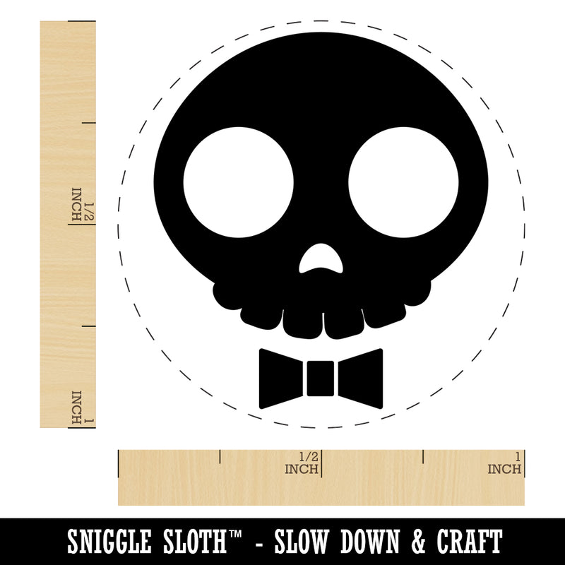 Dapper Skull with Bowtie Self-Inking Rubber Stamp for Stamping Crafting Planners