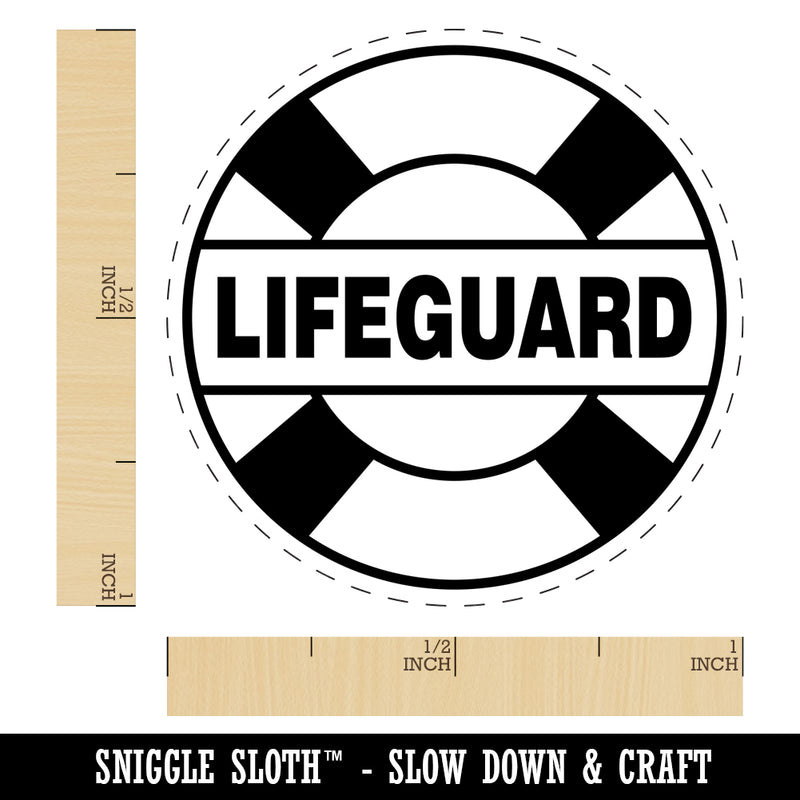 Lifeguard Lifesaver Buoy Self-Inking Rubber Stamp for Stamping Crafting Planners