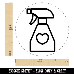Spray Bottle with Heart Self-Inking Rubber Stamp for Stamping Crafting Planners
