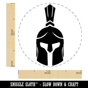 Ancient Greek Roman Spartan Helmet Front Self-Inking Rubber Stamp for Stamping Crafting Planners