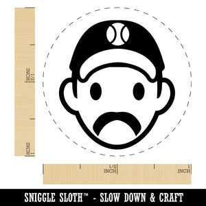 Athlete Baseball Man Icon Self-Inking Rubber Stamp for Stamping Crafting Planners