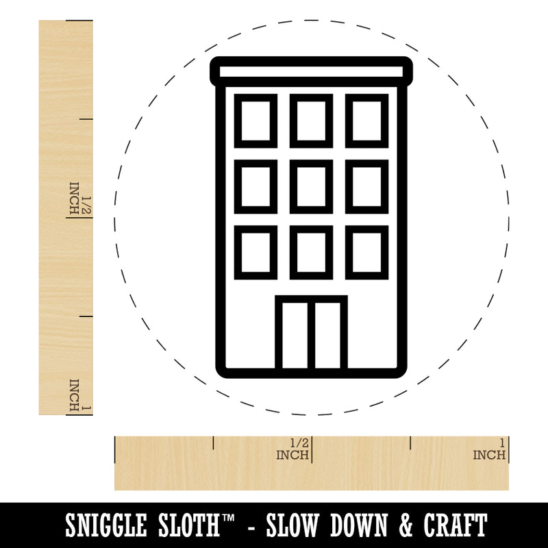 Business Building Skyscraper Self-Inking Rubber Stamp for Stamping Crafting Planners