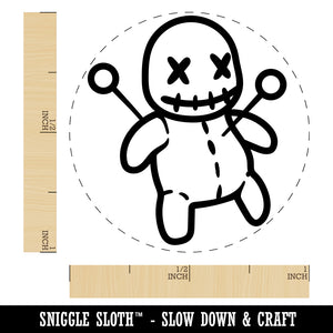 Creepy Voodoo Doll Self-Inking Rubber Stamp for Stamping Crafting Planners