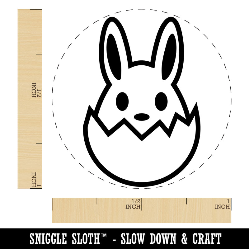 Easter Bunny Hatching Egg Shell Self-Inking Rubber Stamp for Stamping Crafting Planners