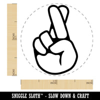 Fingers Crossed Promise Hand Gesture Self-Inking Rubber Stamp for Stamping Crafting Planners