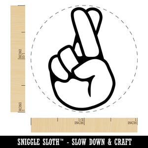 Fingers Crossed Promise Hand Gesture Self-Inking Rubber Stamp for Stamping Crafting Planners