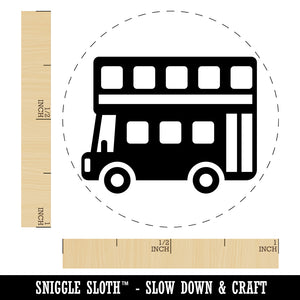 London Double Decker Bus Public Transportation Self-Inking Rubber Stamp for Stamping Crafting Planners